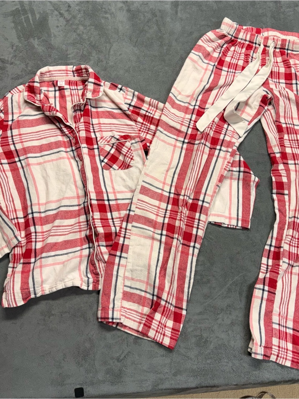 Joe Fresh Red and White Plaid Cotton Pajama Set